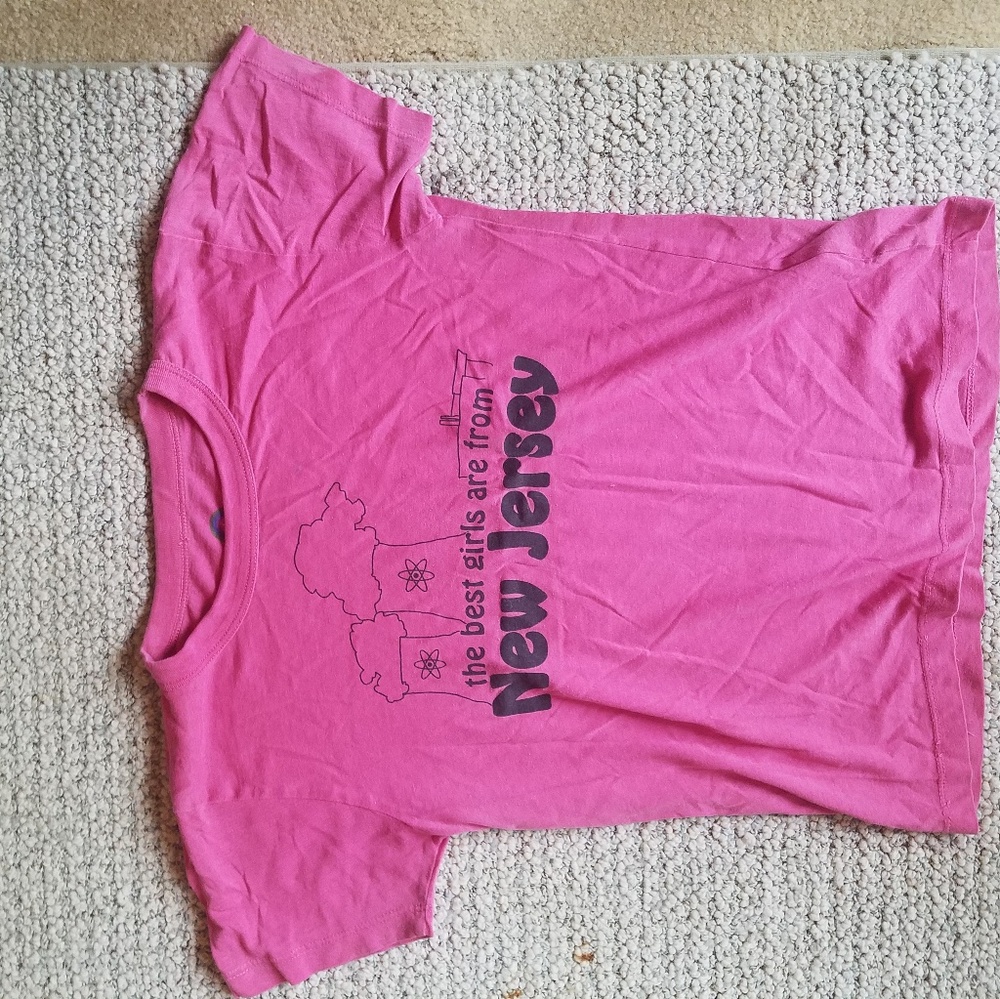 Fitted "the best girls are from new jersey" tee